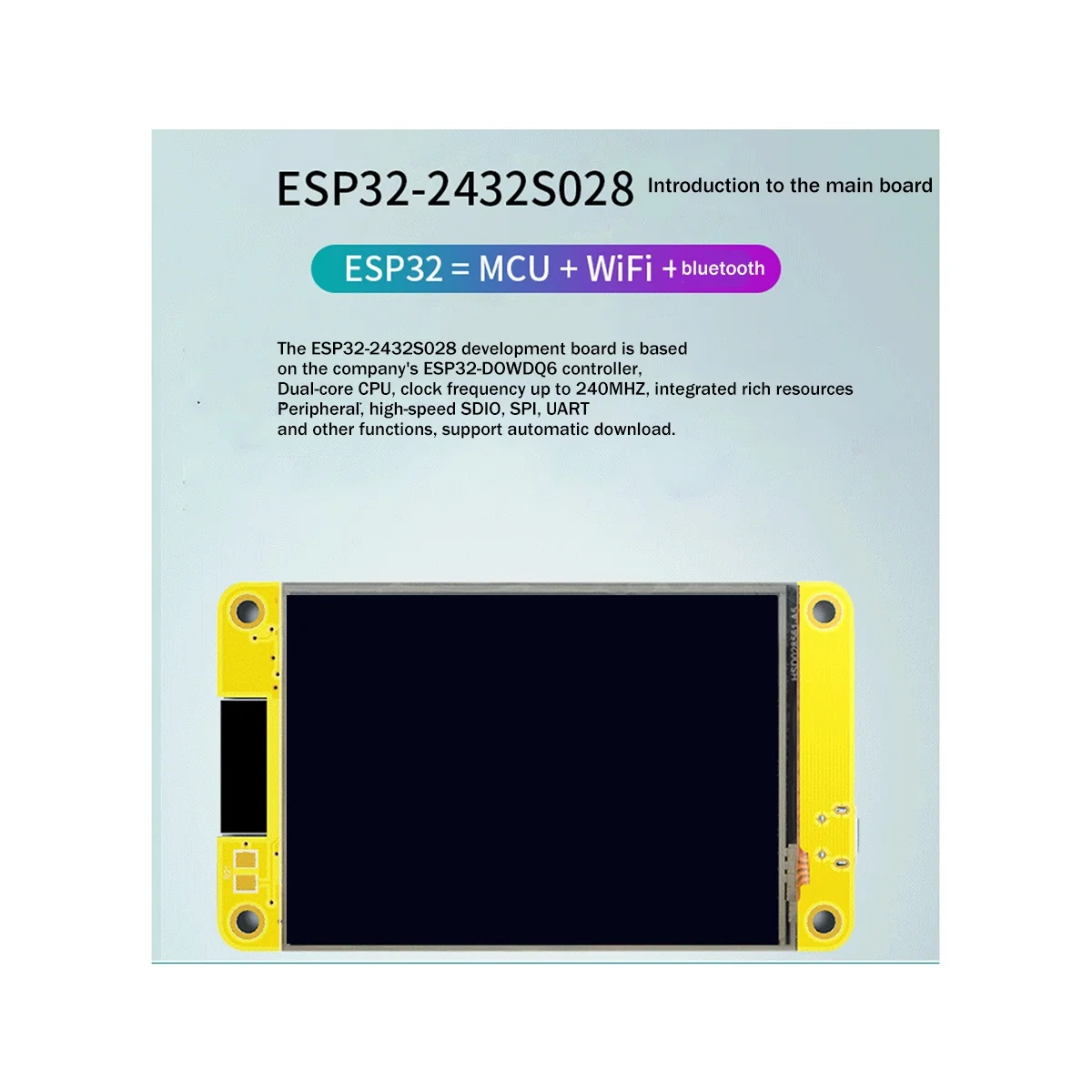 

ESP32 WiFi Bluetooth Development Board 2.8 Inch 240X320 Smart Display Screen TFT Module LVGL Touch Screen
