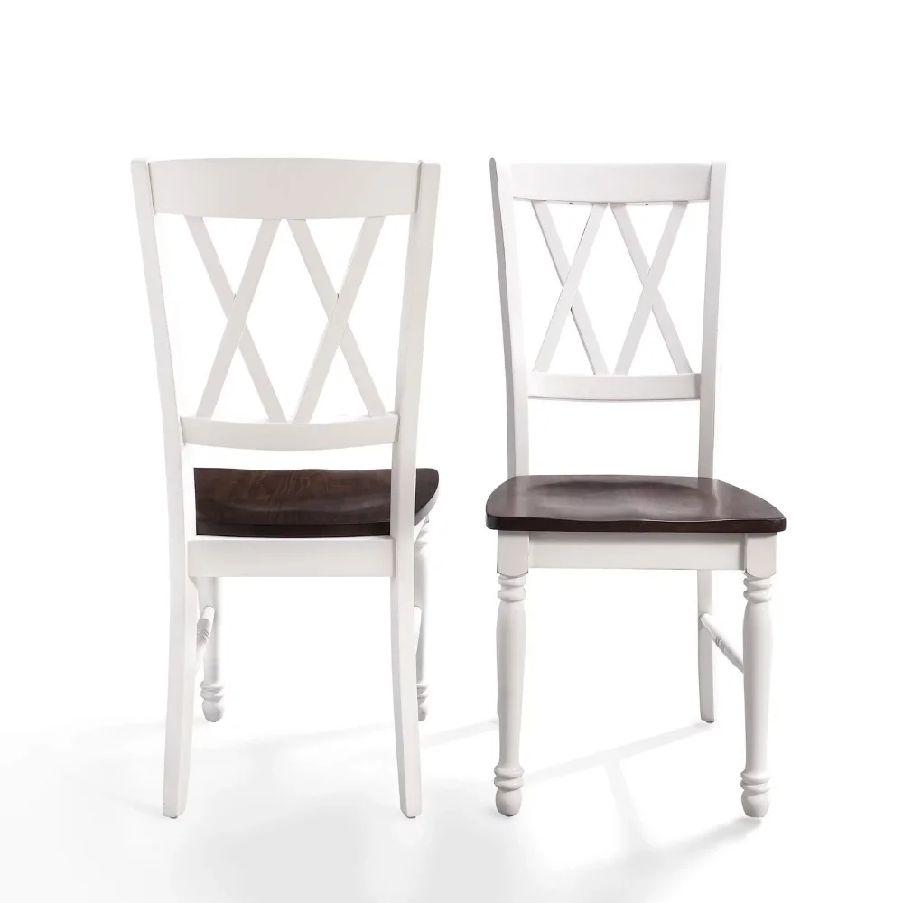 

Birch, Wood, Rubberwood, Hardwood, Wood Veneer, Dining Chair, Set of 2, White 17.75 X 23.50 X 39.00 Inches