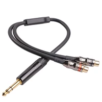 6 35mm stereo male to 2 rca female plug audio cable wire cord converter adapter low noise audio cable for music lovers