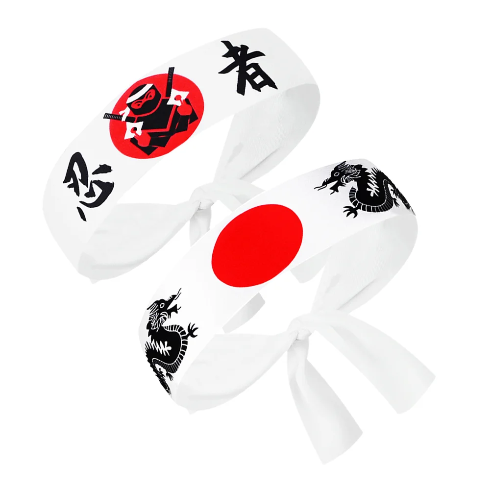 Головной убор детский костюм каратэ японский головной платок ниндзя повязка на