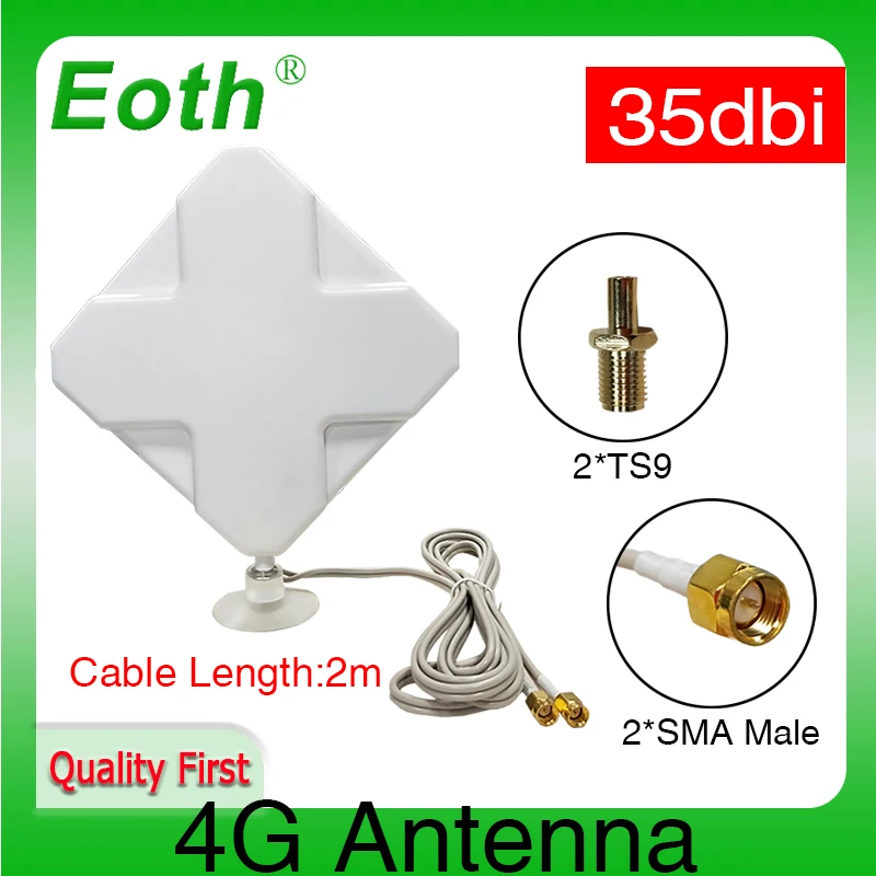 Eoth 1pcs 3G 4G lte antenna 35dbi SMA Male Connector Plug antenne router 21cm ipex 1 SMA female pigtail Extension Cable