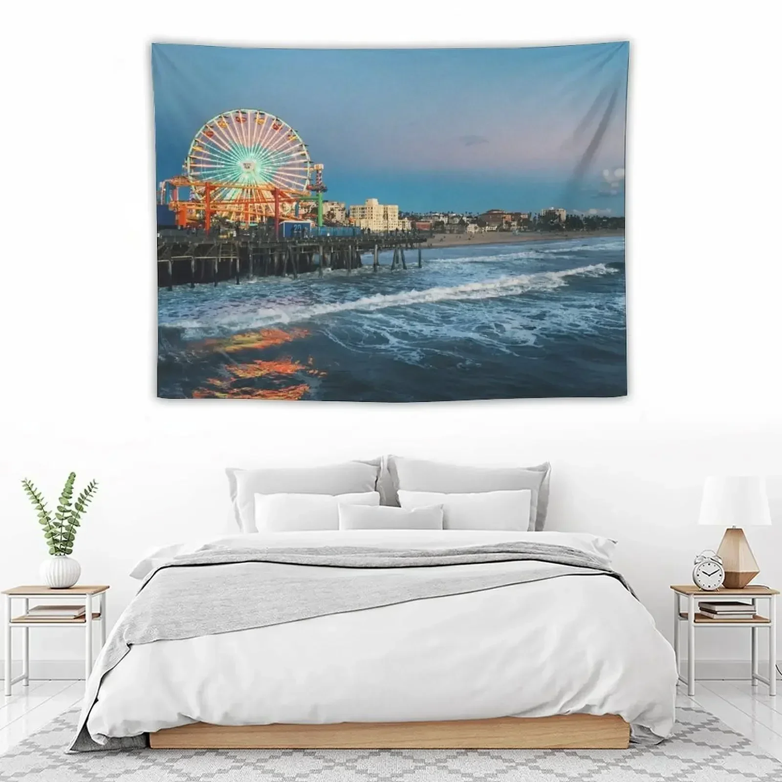 Колесо обозрения - Пирс Санта-Моника Калифорния гобелен ковер настенный декор