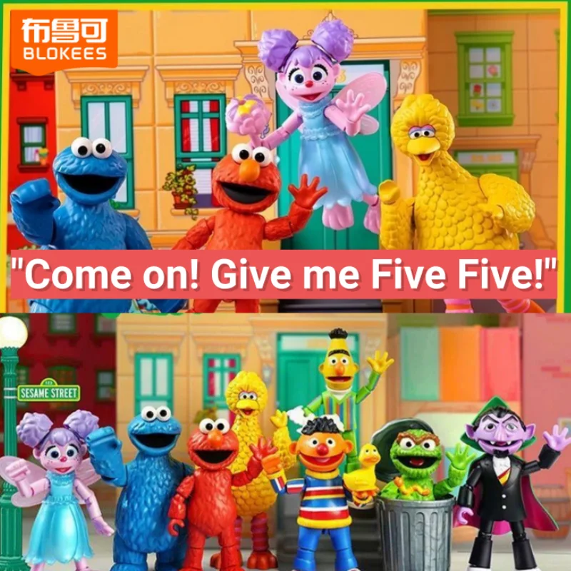 Фото Фигурки Blokees Sesame Street серии preCOOL, волшебная версия V1 и V2, сборные модели Элмо, Биг Бёрд, Берт, Оскар, коллекционная игрушка в подарок №1
