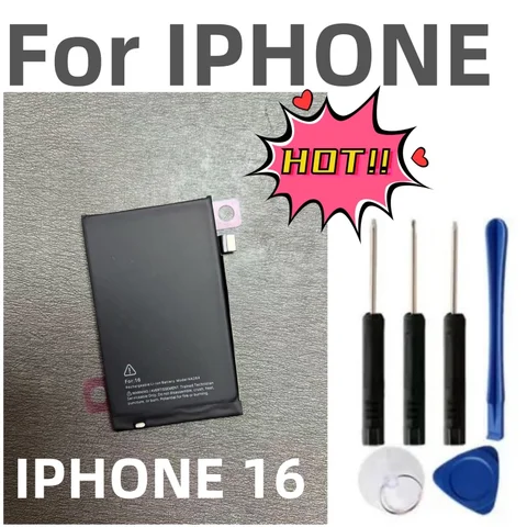 ЗДОРОВЬЕ 100% аккумулятор для iPhone 16 16 Pro 16 Pro Max 16 Plus Сменные аккумуляторы + инструменты