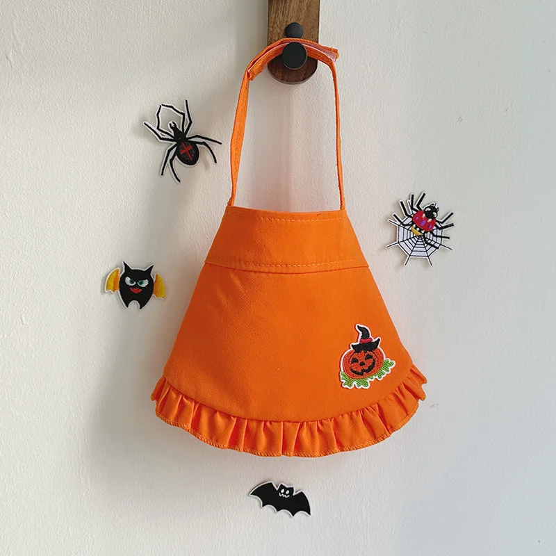 Фартук для маленьких собак на Хэллоуин с тыквой юбка ремешке домашних животных