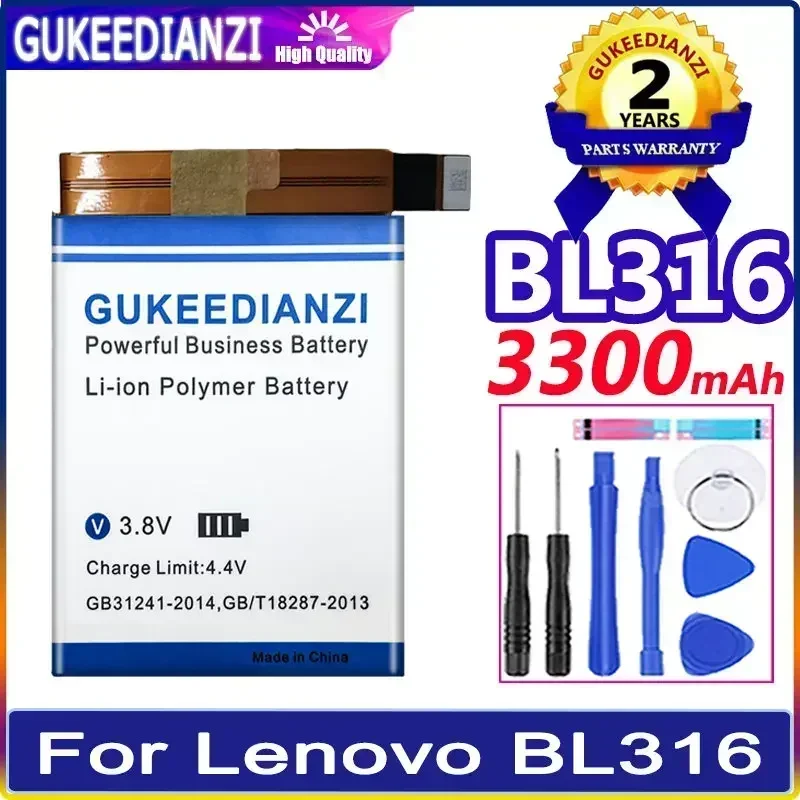 Аккумуляторы для мобильных телефонов большой емкости 3300 мАч BL316 BL318 Lenovo Saver 2PRO 2 PRO