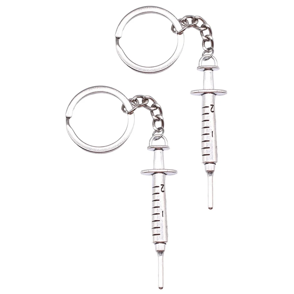 

Pendant Charm Key Nursing Ring Assistantdecor Congratulations Decoration Holder Metal Syringe Zipper Chain Keychain Hanginggift