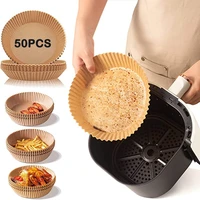 50pc air fryer disposable paper parchment wood pulp steamer baking paper for air fryer cheesecake air fryer accessories 164 5cm