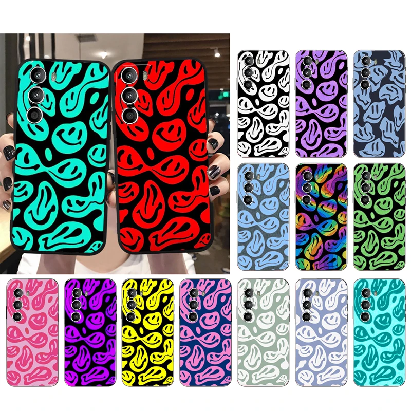 

Phone Case for Motorola G72 G13 G32 G53 G51 G71 G31 G41 G22 G60 G52 G200 GStylus G30 G10 G20 G50 G Pure Trippy Smiley Face Case