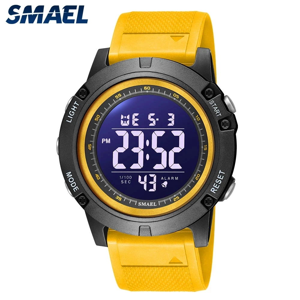 

Digtial Sports Watches Men 50M Waterproof LED Back Light Stopwatch Alarm Clock Auto Date Wristwatches SMAEL Sport Watch Military