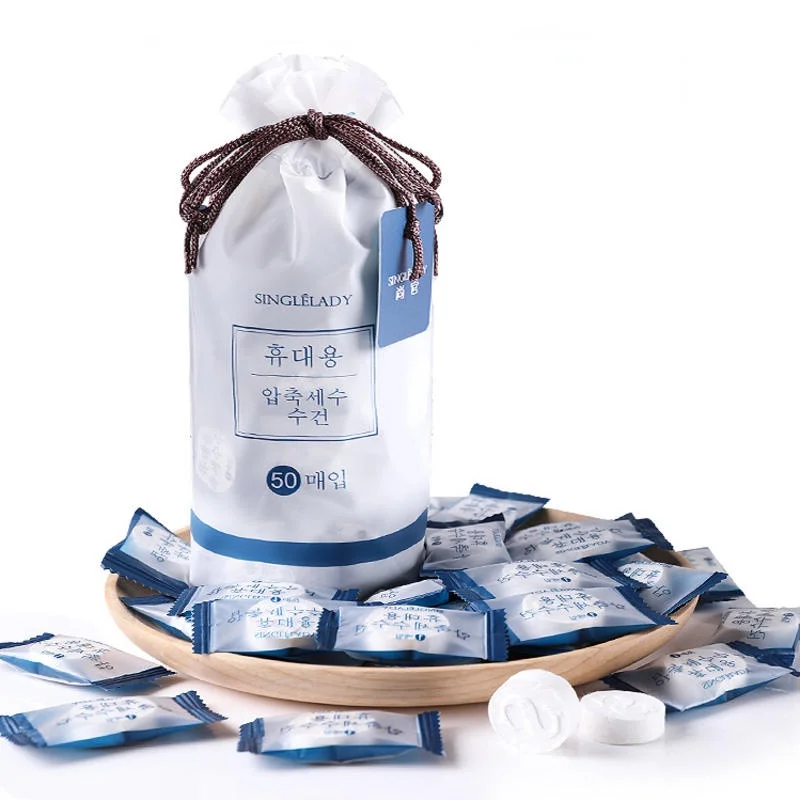 

50PCS/Bag Compressed Towel Tablets Tissues Toilet Paper Portable Camping Wipes Disposable Towels for Home Hotel Travel Sports