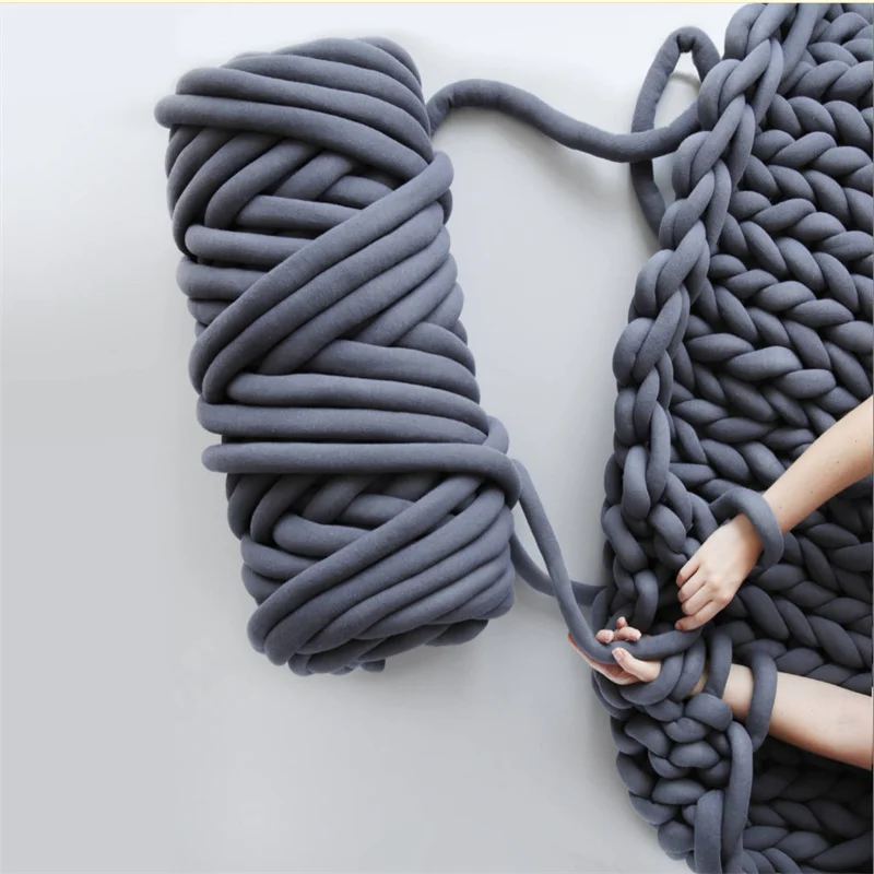 

250g Chunky Yarn Cotton Hand Knitting Crochet Roving Spinning Blanket Wool Thread Carpet Hat Home Textile Supplies Needlework