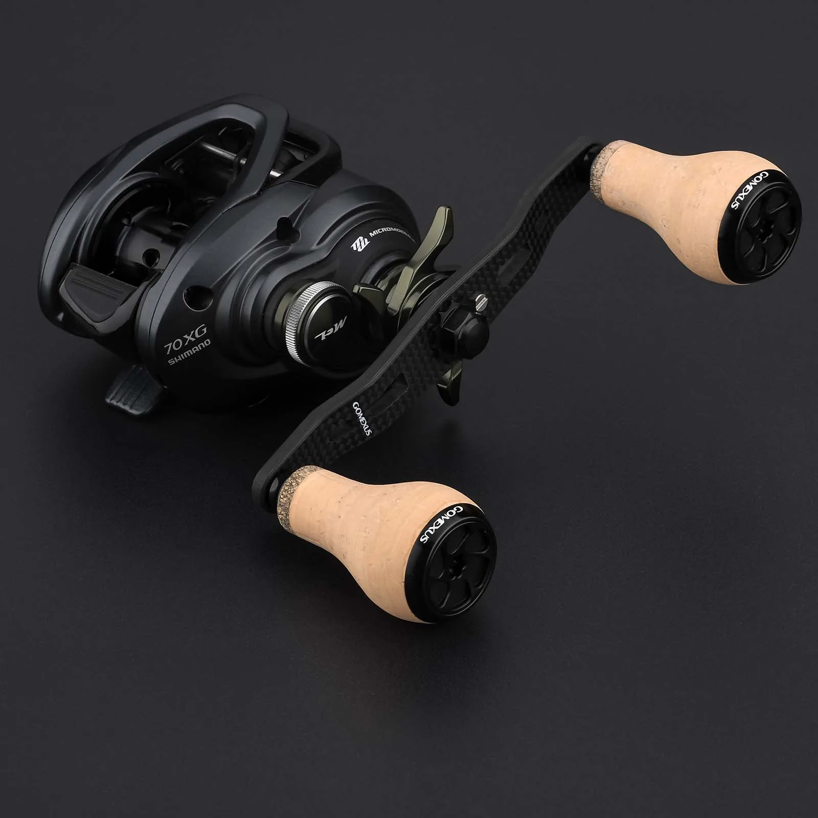 Рыболовная катушка GOMEXUS с карбоновой ручкой для Shimano (8X5 мм) Daiwa Abu Garcia Revo Okuma Lew's Baitcaster 105 мм, новый другой состояние (art.: 3920cd8cf49d9) - 3920cd8cf49d9