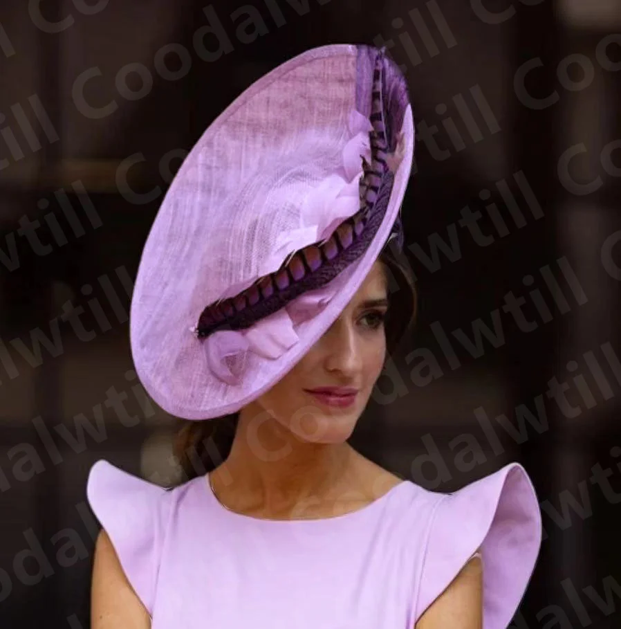 Женская Свадебная шляпка с зажимом для волос и перьями