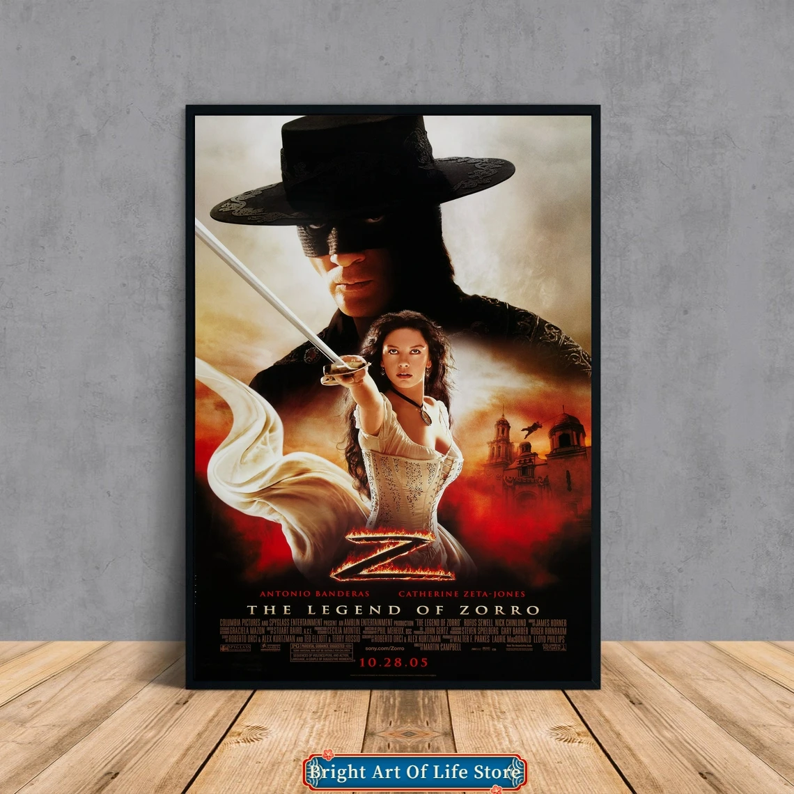 Фильм Легенда о Зорро (2005) покрытие плаката фото холст печать квартира домашний