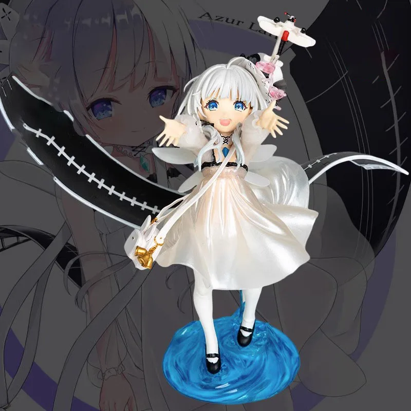 

20cm Azur Lane Game Figure HMS Illustrious Cute Beautiful Girl Pose Action Figure Collection Ornament PVC Model Doll Gift Toys