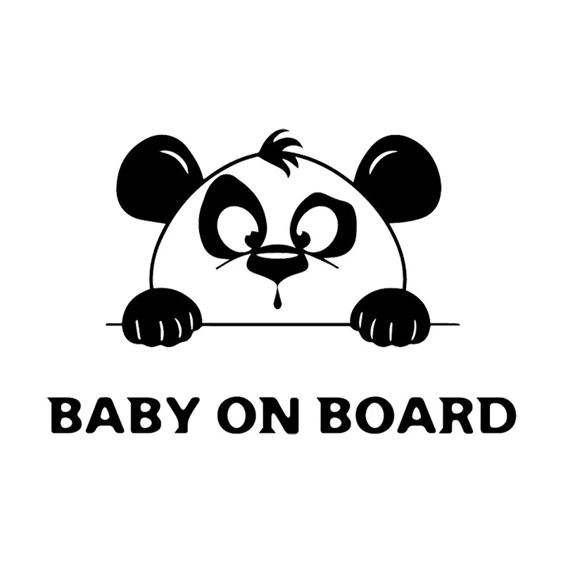 

Panda Animal Warning BabyRefrigerator Laptop on Board Modeling Fashion Auto Body Decoration Waterproof Sunscreen Vinyl Decal