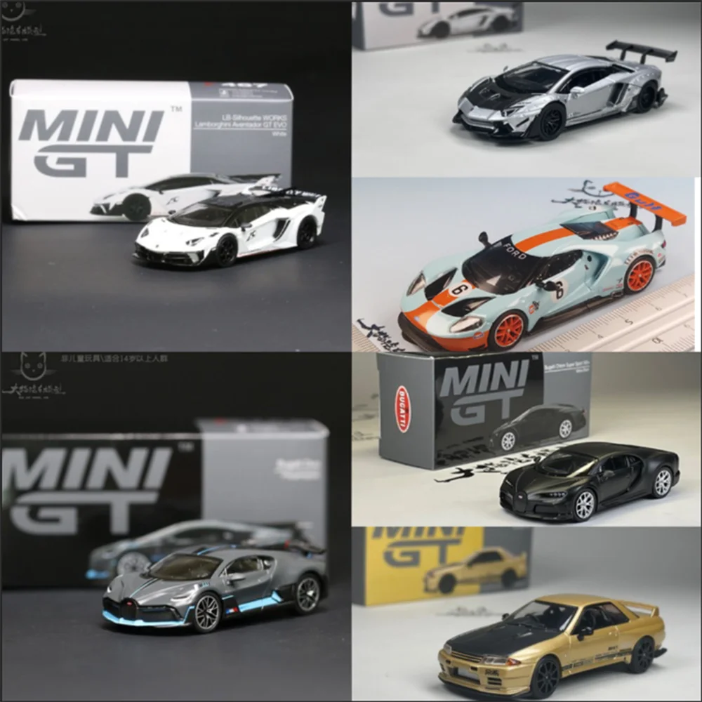 

MINIGT 1/64 Mini Alloy Diecast Bugatti Divo Lambor 19E Classic Sport Car Model Toy Fine Workmanship Simulation Models Cars toys