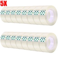 5 roll transparent tape 18mm non marking repair tape diy packaging tool school office home packaging clipping transparent tape