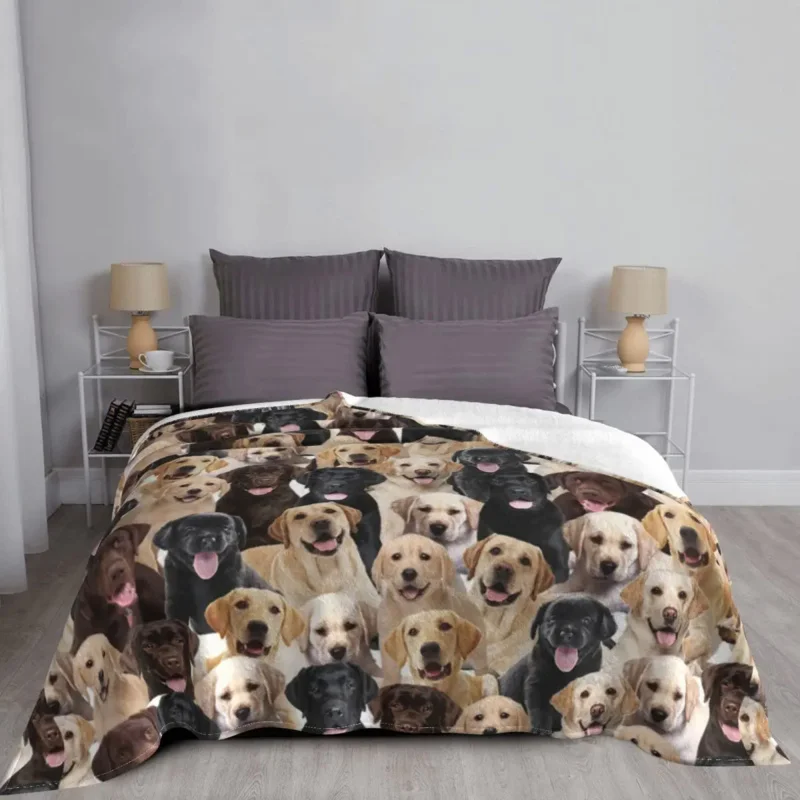 Милый лабрадор одеяло для милой собаки Фланелевое весенне-осеннее портативное