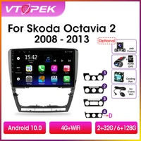 vtopek 2din android 10 0 car radio multimedia video player gps navigation for volkswagen skoda octavia 2 a5 2007 2014 head unit