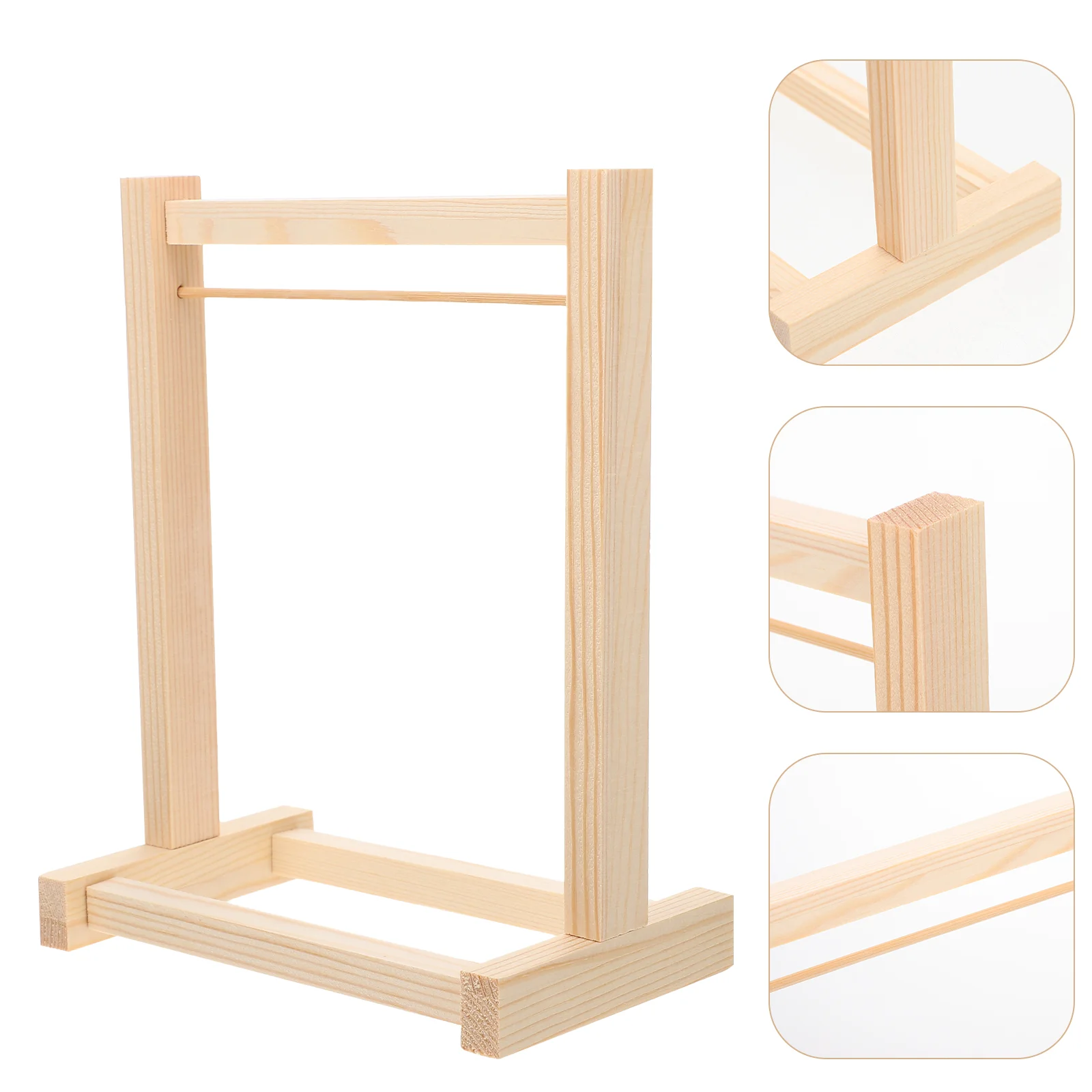 

Dollhouse Furniture Accessories Hanger Wooden Toys Babies Storage Shelf Clothes