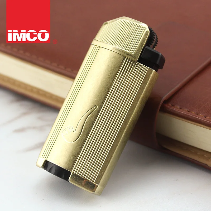 

IMCO Pipe Oil Lighter Metal Free Fire Butane Gas Lighter Gift Box Inflatable Cigarette Cigar Gadget For Man Smoking Accessories