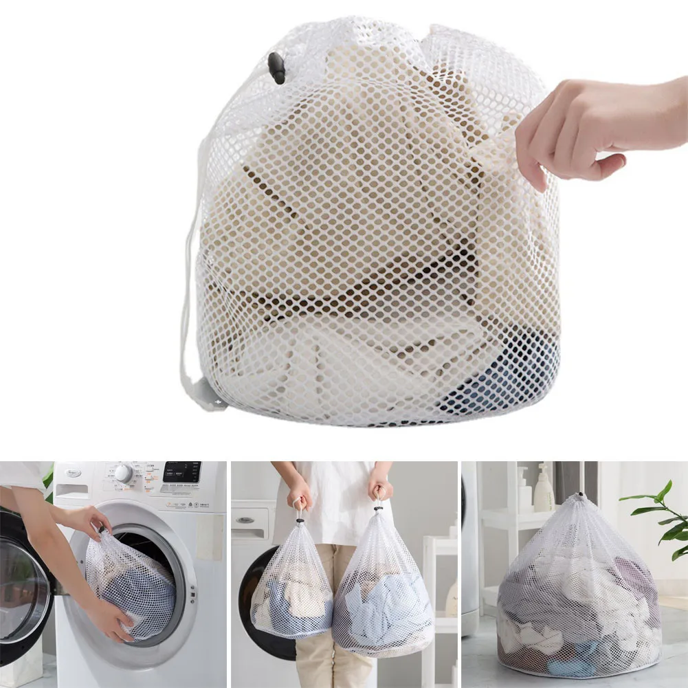 

Washing Machine Mesh Net Bags Laundry Bag Large Wash Bags Reusable 30*40cm/40*50cm/50*60cm/60*80cm Home Laundry Storage