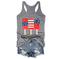 american flag ice cream tops 4th of july red white blue clothes independence day tank tops memorial day black tank top m