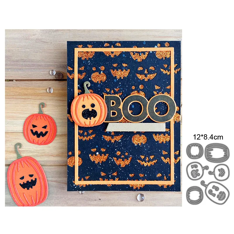 

Halloween Pumpkin Head Frame Metal Cutting Dies For DIY Scrapbooking Album Decor Crafts Embossing Paper Cards Making 2022 New