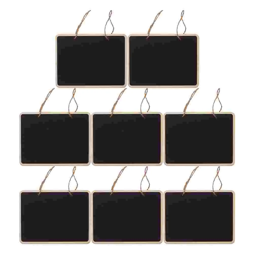 

8pcs Hanging Wooden DIY Blackboards Double Sided Drawing Boards Hanging Plaques