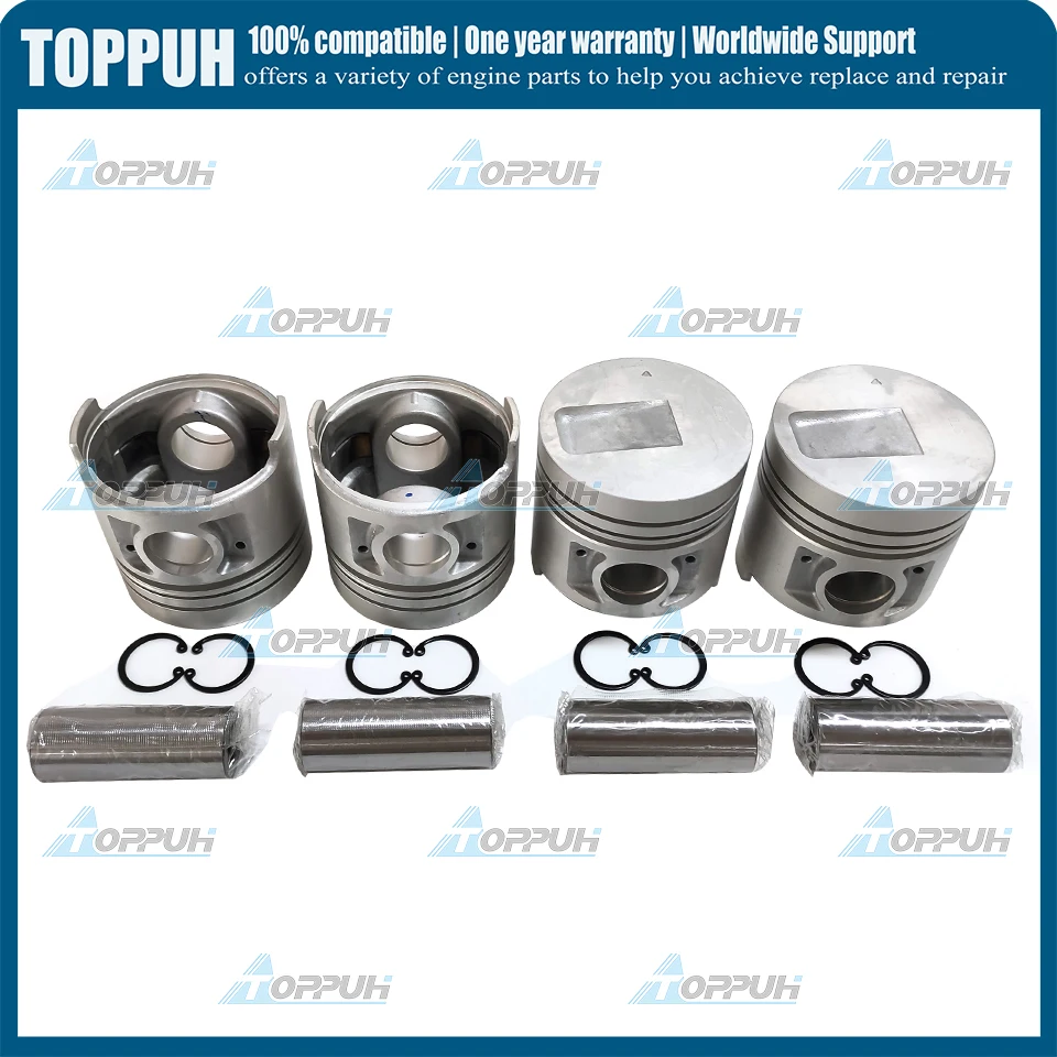 4 комплекта поршневых STD S4Q2 для двигателя Mitsubishi S4Q