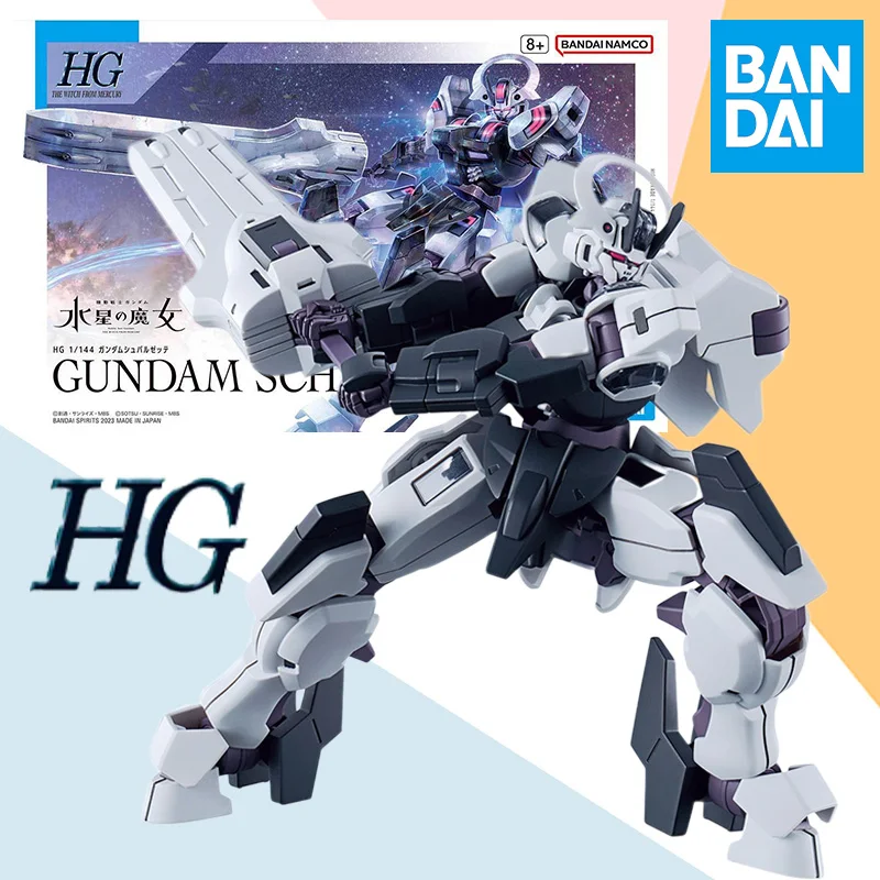 

Женская оригинальная Bandai HG 1/144 ведьма из серии Mercury, экшн-фигурка GUNDAM SCHWARZETTE Aninm, Сборная модель, игрушка в подарок