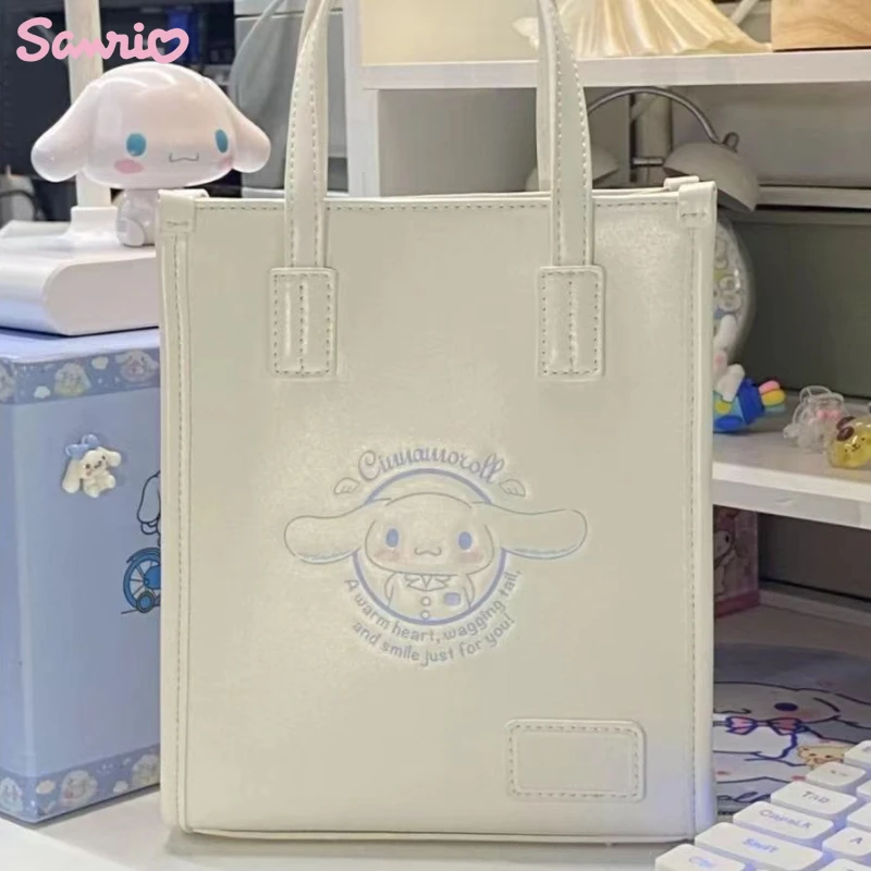 

Sanrio Kawaii Cinnamoroll Kuromi My Melody Anime Handbag Cute Cartoon Style Large-capacity Handbag Students Girl Crossbody Bag