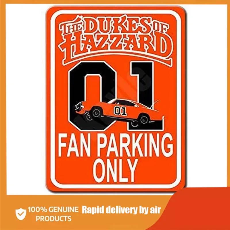 

Kexle Dukes of Hazzard Fans Only Parking Sign Tin Metal Sign home decor motorcycle garage wall decor vintage decor