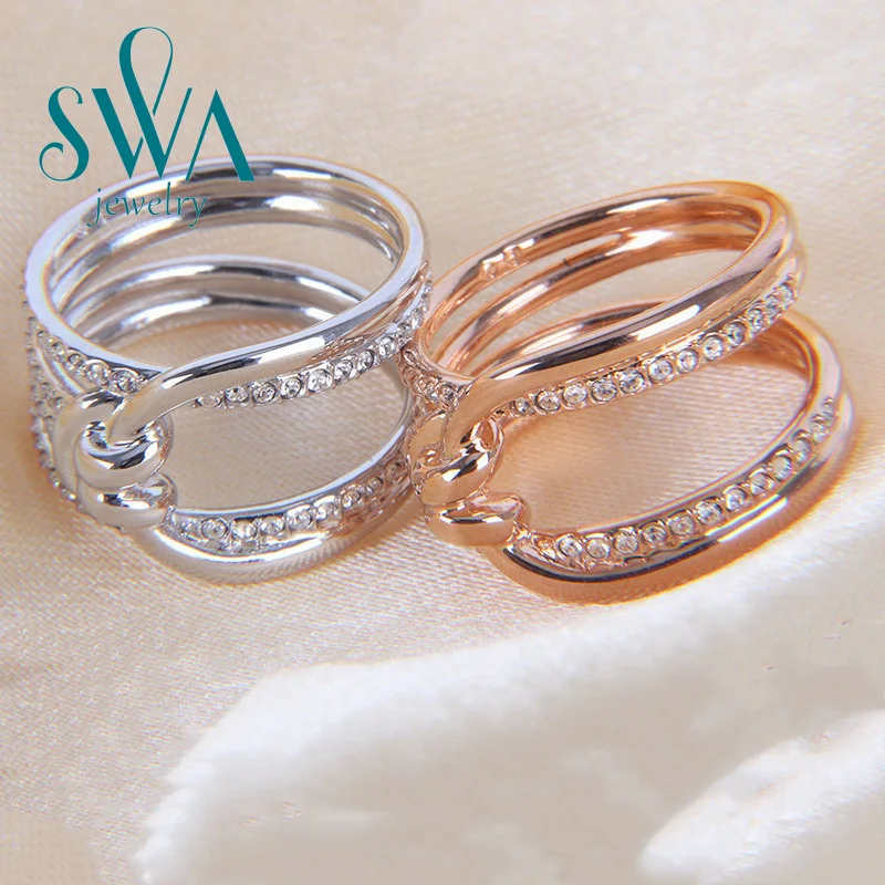 

Женское многослойное кольцо с австрийскими кристаллами, элегантное Ювелирное Украшение в европейском стиле, спиральное кольцо с закрученными кристаллами, 2022
