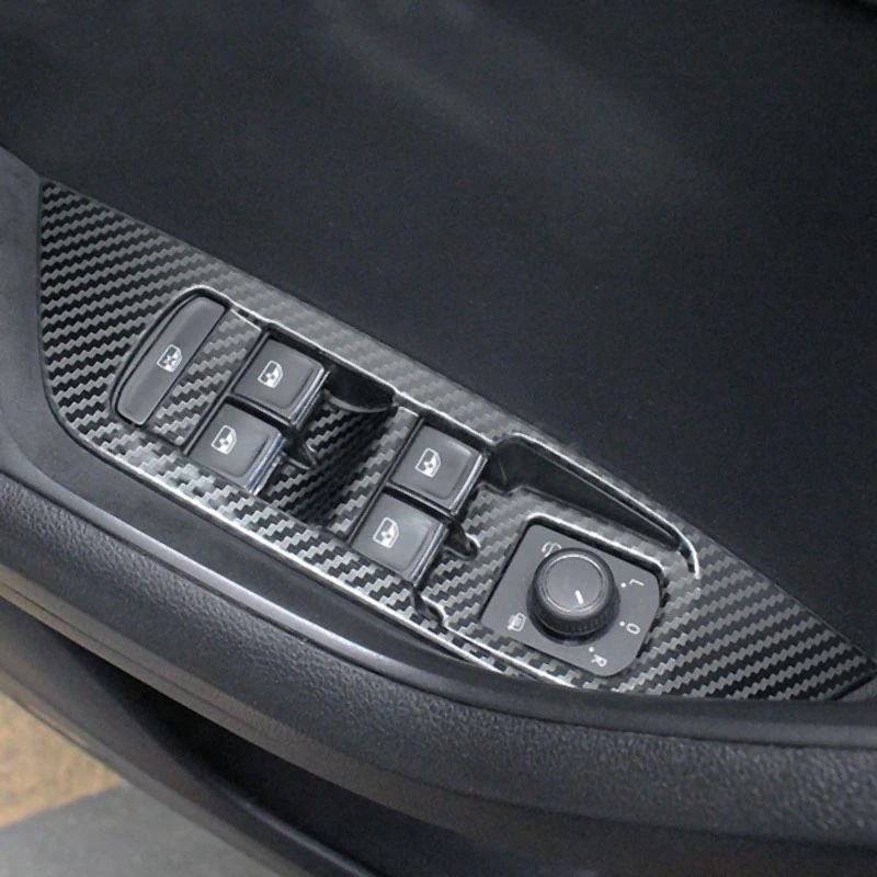 4 шт. переключатель стеклоподлокотника из углеродного волокна для Skoda KODIAQ 2017 2018 2019
