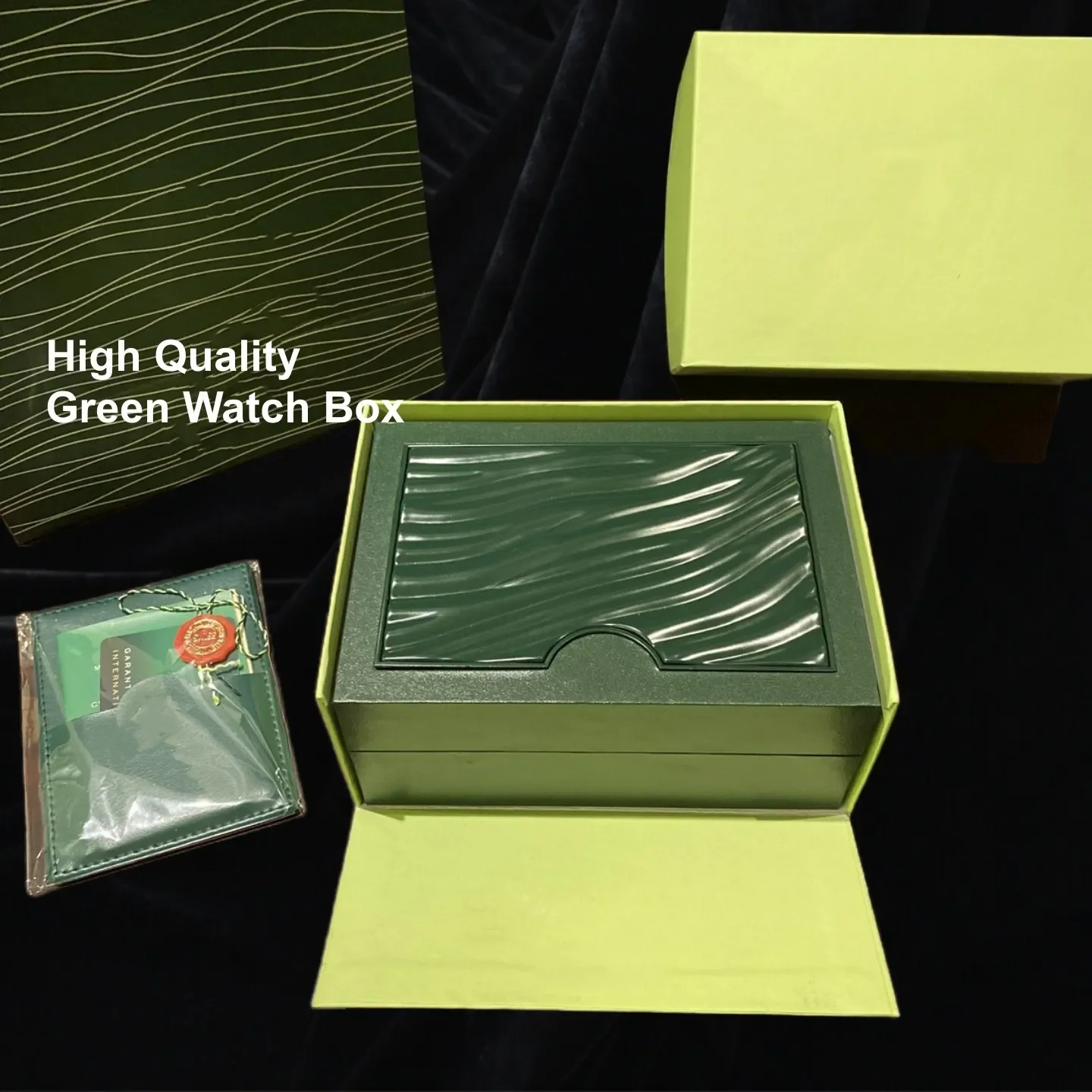 

Top Quality Green Watch Box Case Composite Wood Watch Storage Swiss Design Watch Box Watch Display Box Factory Sale Gife Box