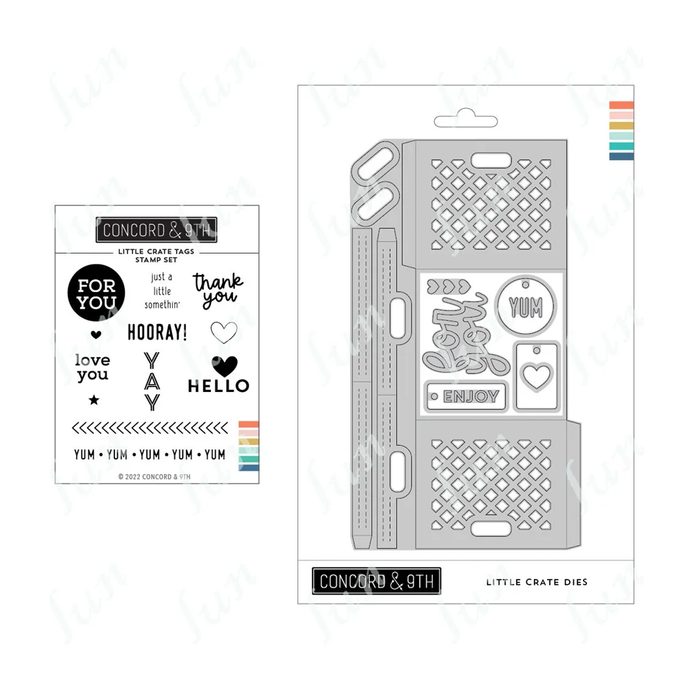 

Metal Cutting Dies Clear Stamps Sets 2023 New Little Crate Embossing Stencil Scrapbook Greeting Card Decoration Diy Handmade