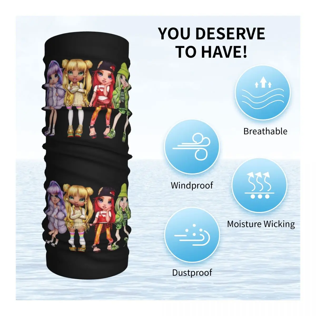 Радужная кукла с высоким блеском Зимняя повязка на голову шейный обогреватель