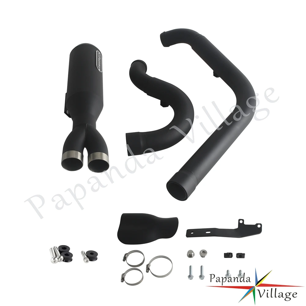 Фото 2-в-1 Big Bore Полная выхлопная система Трубы глушителя для Harley M8 Softail Low Rider S ST Fat Street Bob Standard Slim Deluxe 18- №4