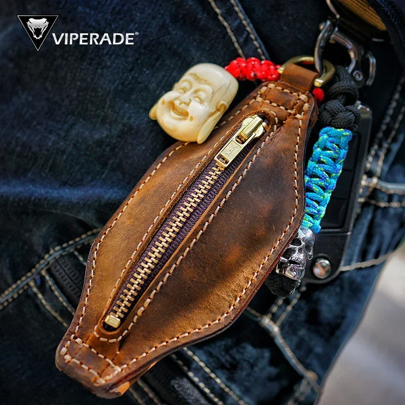 Фото ​ Кошелек VIPERADE PJ10 Slapjack, компактный кожаный кошелек для монет и ключница с застежкой-молнией для повседневного ношения мужчинами (EDC) ​ ​ №2
