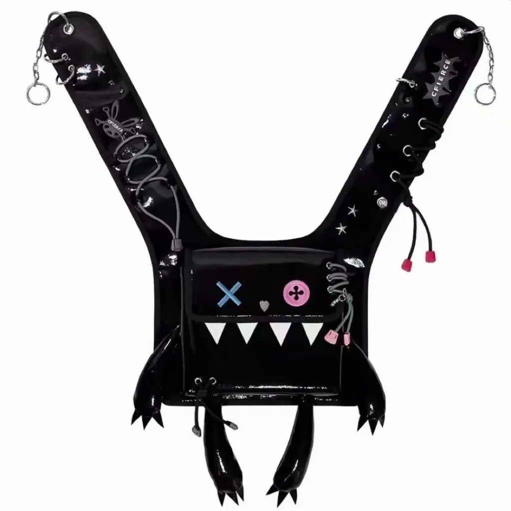 Милый крутой черный мини-рюкзак JIAERDI женский кожаный шикарный рюкзак в стиле