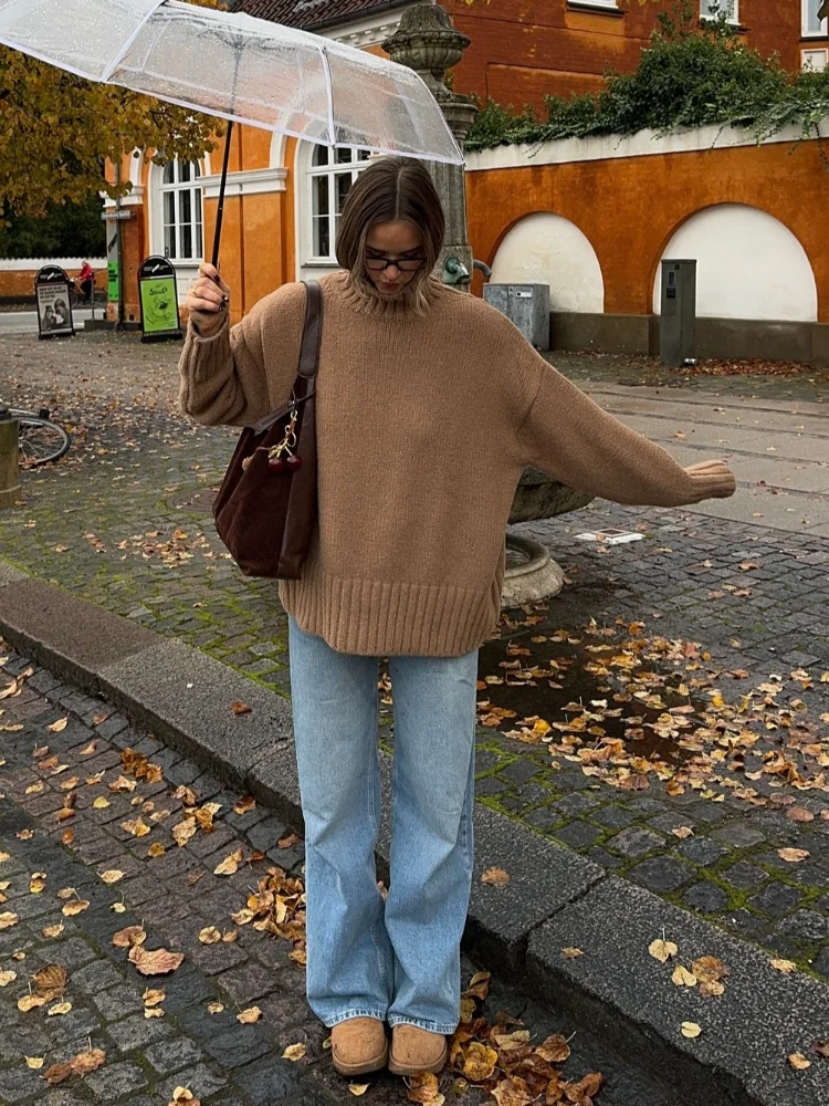 Классический джемпер Kahaki большого размера с высоким воротником для женщин