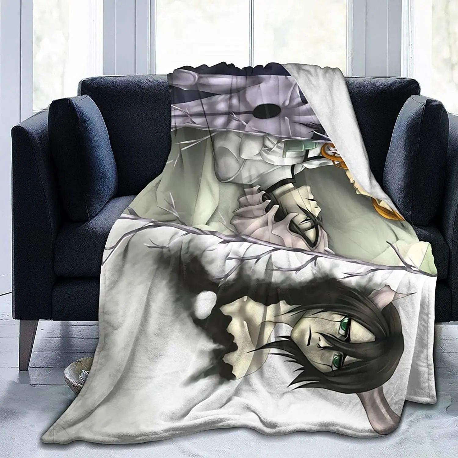 

Ulquiorra Schiffer Fluffy Soft and Comfortable Blanket, Anime Warm Embrace of Sympathy