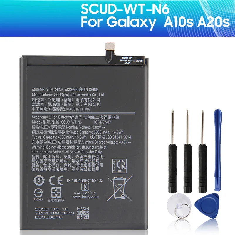 For Samsung Phone Battery SCUD-WT-N6 for Samsung Galaxy A10s A20s A21 Honor Holly 2 Plus SM-A2070 Replacement Battery 4000mAh