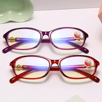 ladies bifocal reading glasses anti blue light far and near magnifying reading glasses square full frame computer goggles