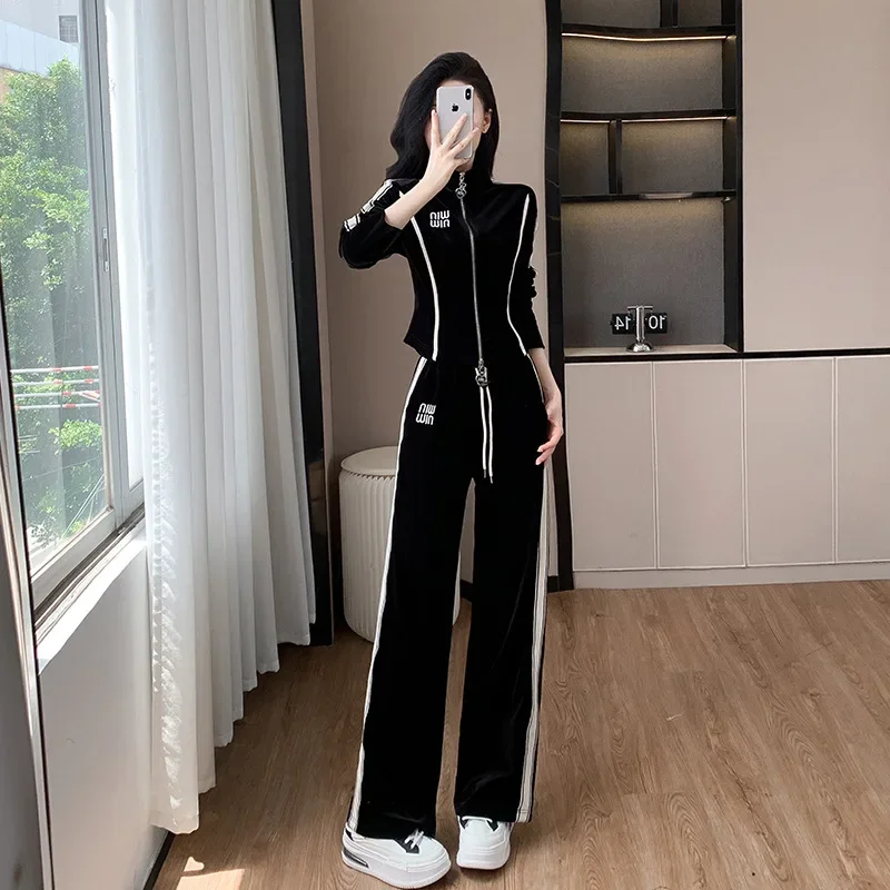 Осень/зима 2023 новый женский повседневный спортивный костюм Pleuche элитные