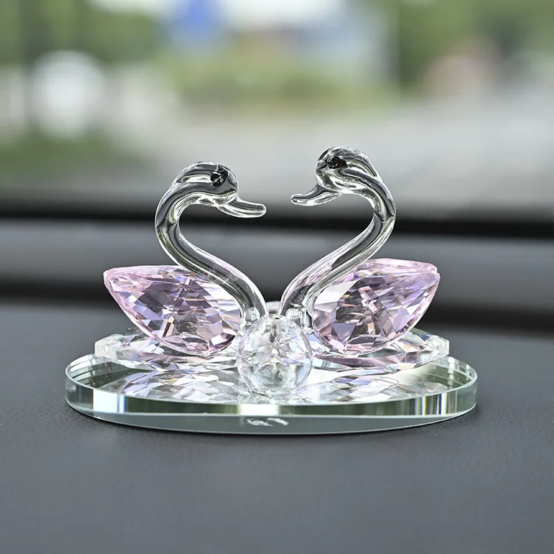 

Creative Car Accessories Crystal Swan Perfume Car Interior Decoration Accessories Cute Center Console for Men and Women