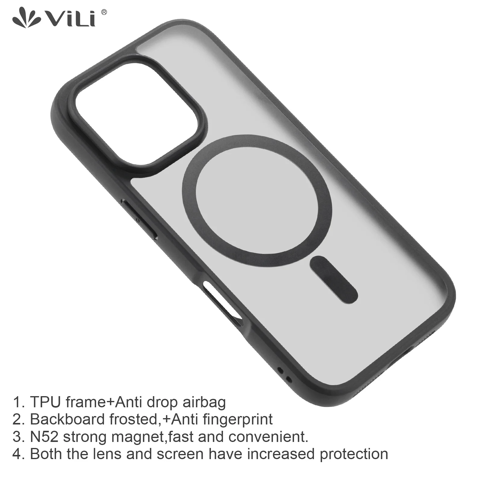 Съемный кожаный кошелек (блокировка RFID) Держатель для карт Магнитный чехол MagSafe с